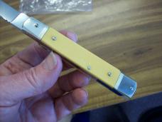 Vintage Hubertus Knife Size 12 Slimline Yellow Micarta Special Package Old Ritter Fact. UNUSED!