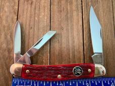 Henckels by Boker Whittler Red Pin Feather Jigged Bone Solingen Germany