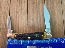 Henckels By Boker Half Whittler/ Pen Knife Hellbraun Pin Feather Jigged Bone Please Read Description