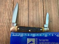Henckels By Boker Half Whittler/ Pen Knife Hellbraun Pin Feather Jigged Bone Please Read Description