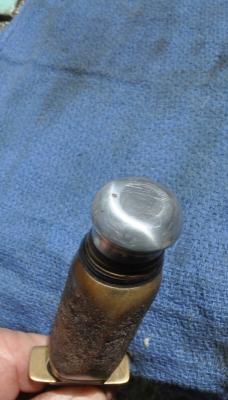 Kuno Ritter Dagger Stag Handle Full Tang Short Brass Guard Pre Hubertus Pre 1950 10 1/4" OAL Leather