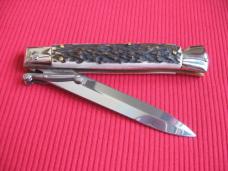 Italian Limited Edition Manual Open Swing Guard Stiletto Knife - A.G.A CAMPOLIN Italy