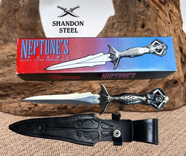 Kit Rae United Cutlery Vintage Rare Neptunes Pearl Dagger Knife w/Sheath UC871 Kit Rae United Cutlery Vintage Rare Neptunes Pearl Dagger Knife w/Sheath UC871