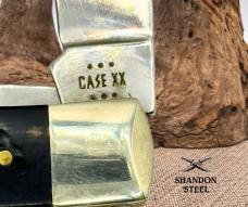 CASE XX USA 6 DOT 2024 BLACK FULL SIZE TRAPPER 2 BLADE POCKET KNIFE 6254 (06)