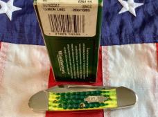2005 Gunboat Canoe (Mdl# 6394 SS) w/ Fantastic Lemon Lime Bone Handles. NOS in Orig box Minty