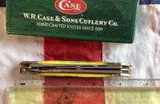 2005 Gunboat Canoe (Mdl# 6394 SS) w/ Fantastic Lemon Lime Bone Handles. NOS in Orig box Minty