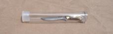 Ken C. Largin/Kelgin Minature Damascus Abalone Shell BrassGuard 2" OAL Mint Never Hunted With!