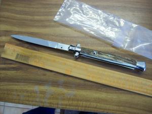 Vintage Italian 13 Incher Gen. Stag/Antler Flat Ground Swivel Rostfrei 70's 80's Looks UNUSED!