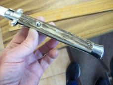 Vintage Italian 13 Incher Gen. Stag/Antler Flat Ground Swivel Rostfrei 70's 80's Looks UNUSED!