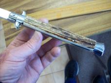 Vintage Italian 13 Incher Gen. Stag/Antler Flat Ground Swivel Rostfrei 70's 80's Looks UNUSED!
