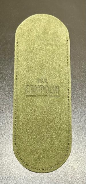 AGA Campolin Italy Green Suede Pouch Fits up to 11quot Stilettos