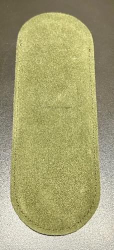A.G.A. Campolin Italy Green Suede Pouch, Fits up to 11" Stilettos