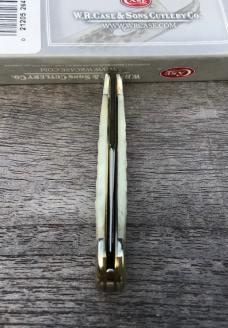 Case XX 2017 Mini Copperlock Natural White Jig Bone Red Shield Lockback Nice!