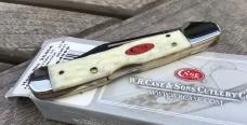 Case XX 2017 Mini Copperlock Natural White Jig Bone Red Shield Lockback Nice!