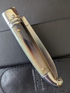 NIB AGA Campolin Old Style 21cm - 8" Birdbeak leverlock in Blonde Brazilian Horn 