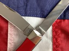 Case xx 2003? Trapper -Red Handles with Mother of Pearl Band Mid Handle (Mdl# EX254 SS) -NOS