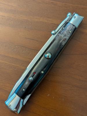 28cm/11" SWINGER TRANSITIONAL RED DOT NICKEL SILVER "D"STAMPED SWEDGE BLADE BRAZILIAN HORN AUTOMATIC