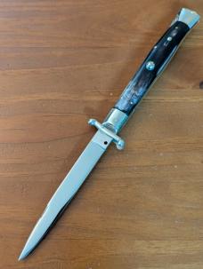 28cm/11" SWINGER TRANSITIONAL RED DOT NICKEL SILVER "D"STAMPED SWEDGE BLADE BRAZILIAN HORN AUTOMATIC