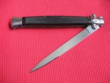 Vintage Unique 13" Italian MOLLETTA Stiletto Checkered Swedge Blade Switchblade Knife.