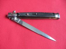 Vintage Unique 13" Italian MOLLETTA Stiletto Checkered Swedge Blade Switchblade Knife.