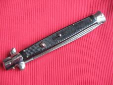 Vintage Unique 13" Italian MOLLETTA Stiletto Checkered Swedge Blade Switchblade Knife.