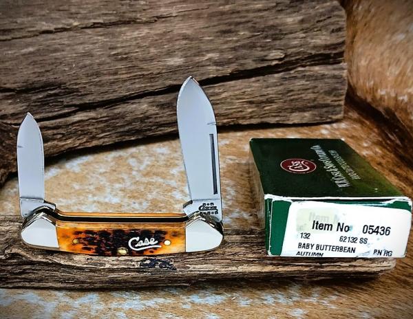 2002 Case XX Silver Script Baby Butterbean 62132 SS Autumn Jigged Bone 2002 Case XX Silver Script Baby Butterbean 62132 SS Autumn Jigged Bone
