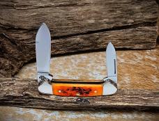 2002 Case XX Silver Script Baby Butterbean 62132 SS Autumn Jigged Bone