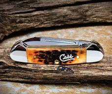 2002 Case XX Silver Script Baby Butterbean 62132 SS Autumn Jigged Bone