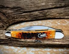 2002 Case XX Silver Script Seahorse Whittler 6355WH SS Autumn Jigged Bone