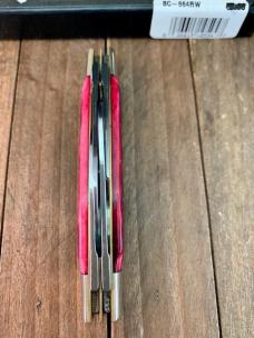 Buck Creek Bobcat Congress Made by Boker Red Pin Feather Jigged Bone Solingen Germany