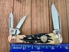 Colt Gunstock Split Backspring Whittler Black Bone Stag