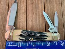 Colt Gunstock Split Backspring Whittler Black Bone Stag