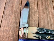 Colt Gunstock Split Backspring Whittler Black Bone Stag
