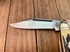 Colt Gunstock Split Backspring Whittler Black Bone Stag