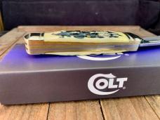 Colt Gunstock Split Backspring Whittler Black Bone Stag