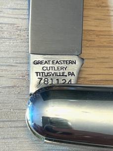 Great Eastern Cutlery GEC Jigged Black Delrin "Rozee" Bullet End Barlow Knife 781124