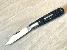 Great Eastern Cutlery GEC Jigged Black Delrin "Rozee" Bullet End Barlow Knife 781124