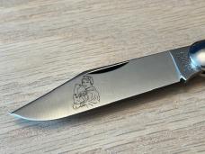 Great Eastern Cutlery GEC Jigged Black Delrin "Rozee" Bullet End Barlow Knife 781124