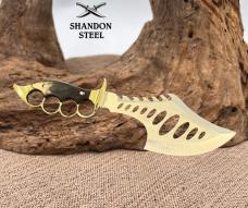 Frost Cutlery Apocalypse 2 Gold Edition Fantasy Knife Leather Sheath NIB 17-941G