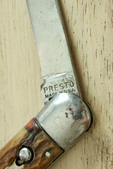 PRESTO WWII M2 PARATROOPER Switchblade Bone Handles