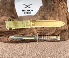US M8AI VP CO Kiffs Japan Vintage Bayonet with Scabbard Stacked Leather Handle
