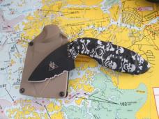 KABAR KA-BAR1477CB Extreme Close Counter TDI Fixed Blade Knife Skull Tape