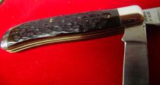PARKER FROST SCHRADE USA (1978-4) MINK TRAPPER MINT JIGGED BONE BRASS LINER AND A BEAUTY UNUSED