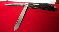 PARKER FROST SCHRADE USA (1978-4) MINK TRAPPER MINT JIGGED BONE BRASS LINER AND A BEAUTY UNUSED