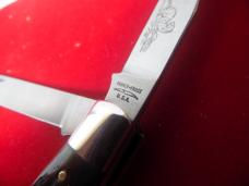 PARKER FROST SCHRADE USA (1978-4) MINK TRAPPER MINT JIGGED BONE BRASS LINER AND A BEAUTY UNUSED