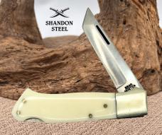 Bear Hunter Tanto Folder 440 Surgical Steel Lockback TraditionalPocketknife (46)