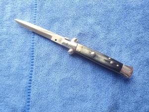 New 9'' Italian Stiletto Brazilian Horn Bayonet Blade by Giovanni Beltrame Maniago Italy 8