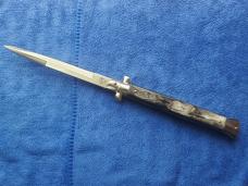 New 13'' Italian Stiletto Brazilian Horn Bayonet Blade by Giovanni Beltrame Maniago Italy 1