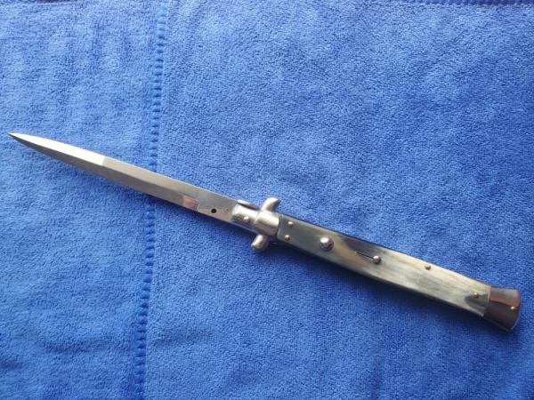 New 13'' Italian Stiletto Brazilian Horn Bayonet Blade by Giovanni Beltrame Maniago Italy 2 New 13'' Italian Stiletto Brazilian Horn Bayonet Blade by Giovanni Beltrame Maniago Italy 2