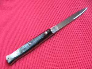 Rare Vintage Italian Button OpenClose Horn STILETTO Switchblade Knife